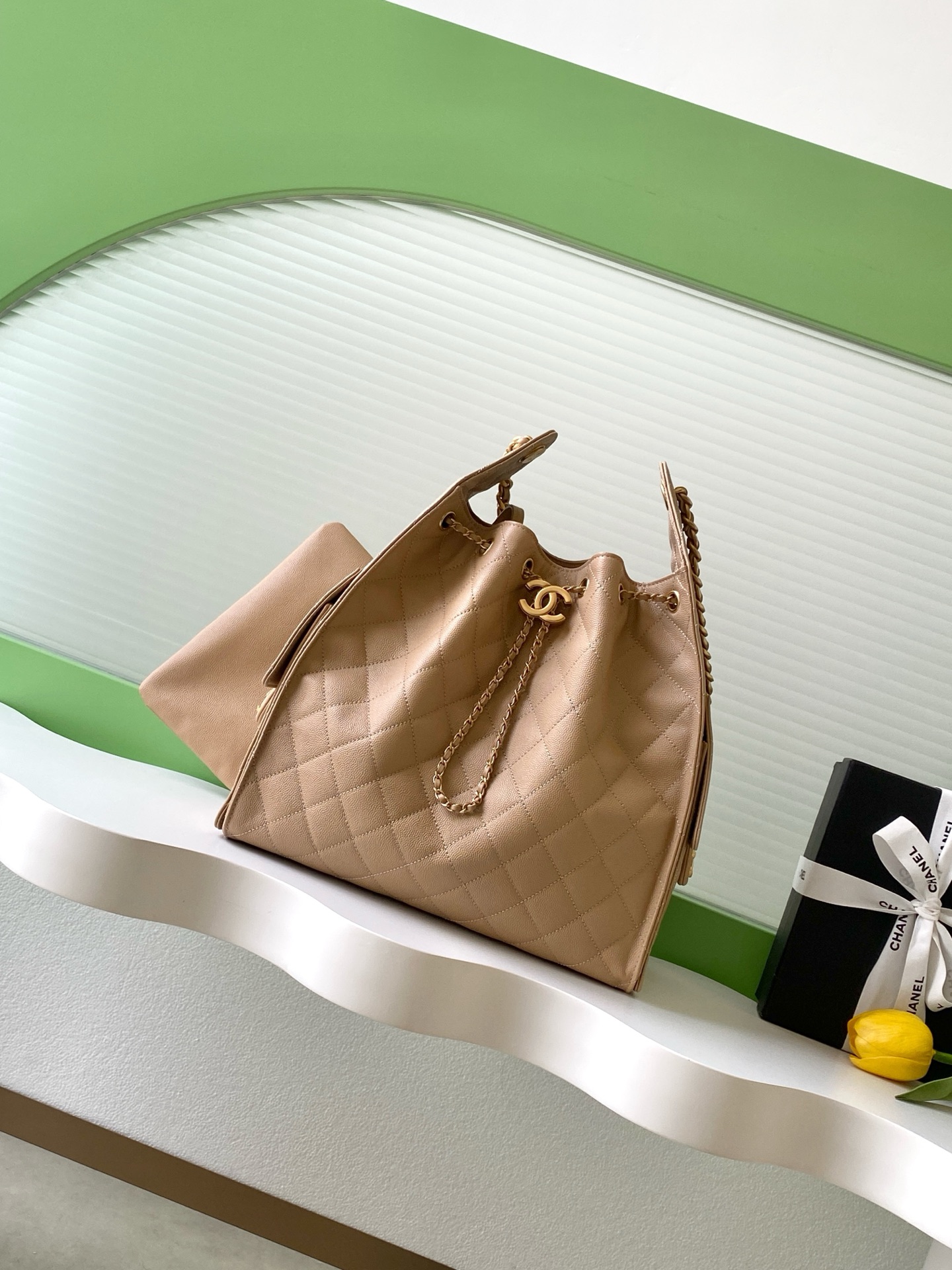 Classic Quilted Zip Clutch